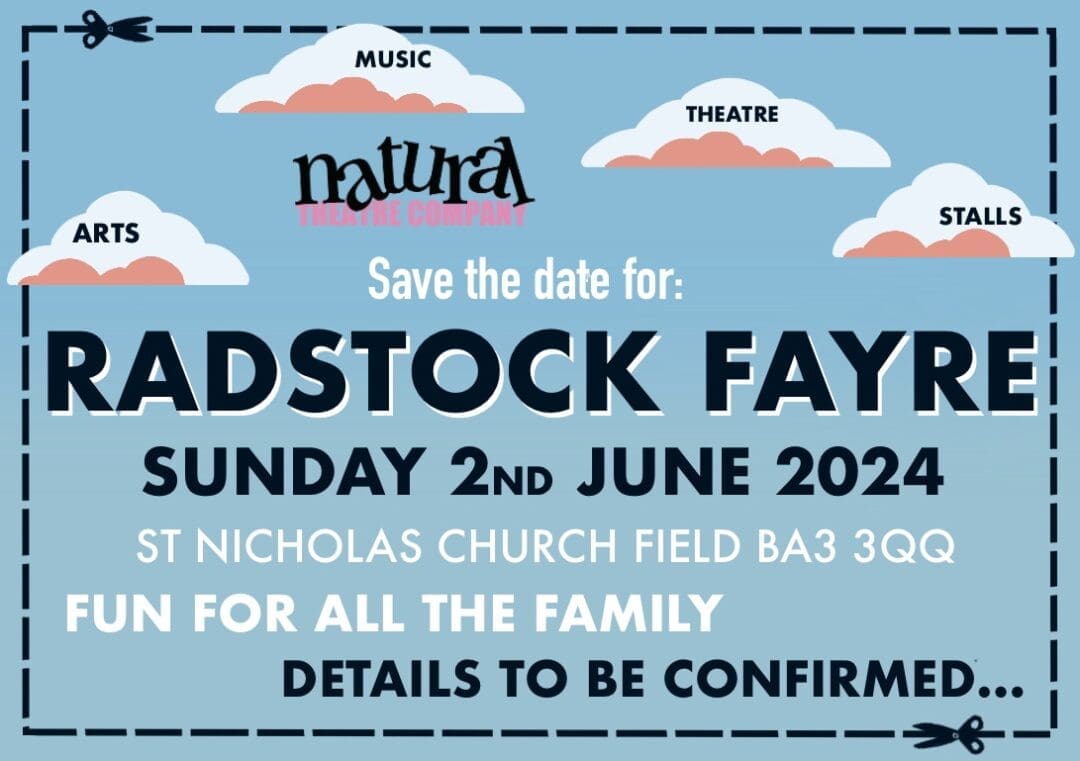 Radstock Town Fayre Poster Save the date, Sunday 2nd June Taking place at St Nicholas Church Field, Radstock Details coming soon